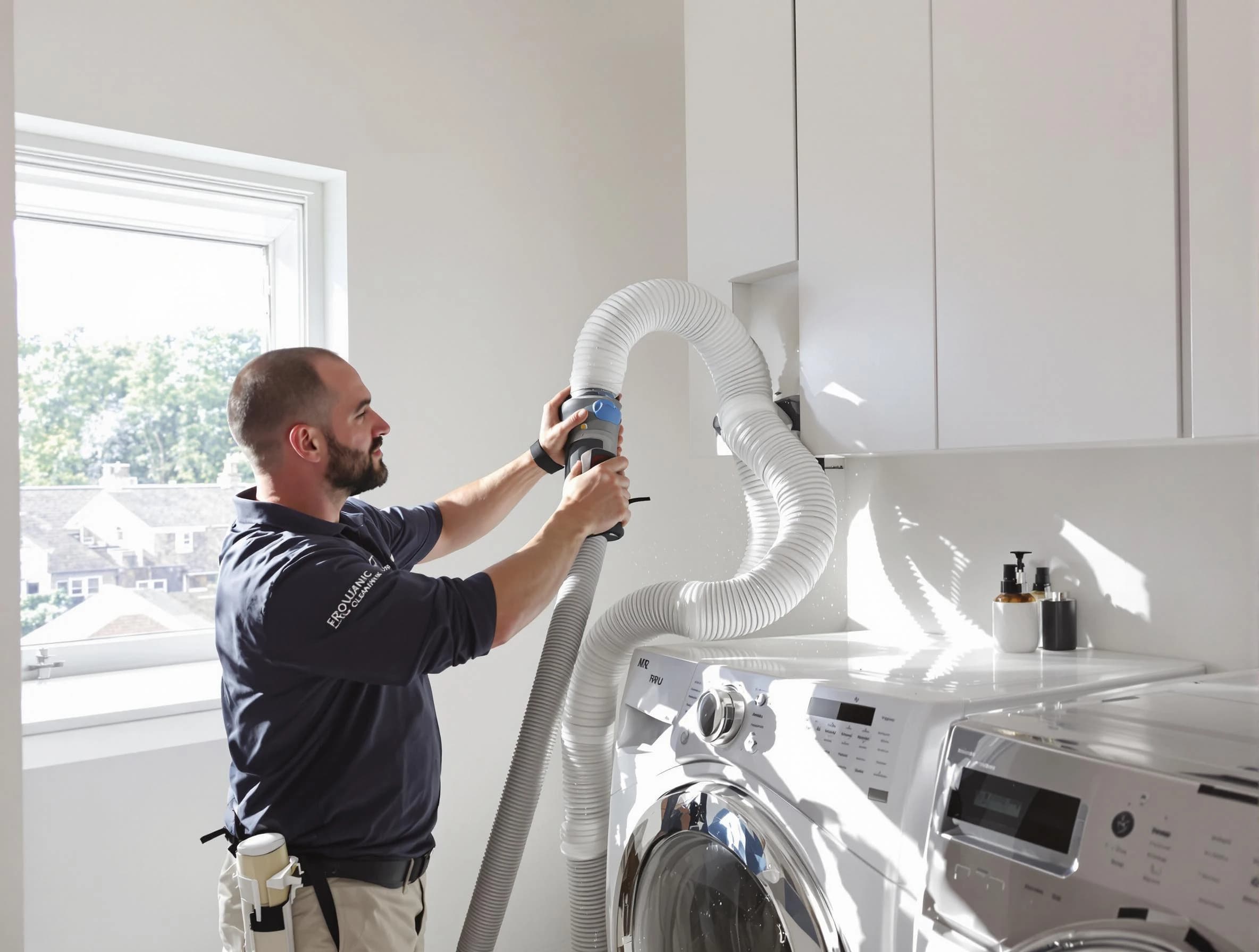 Certified Lebanon Dryer Vent Cleaning technician performing dryer vent cleaning in Lebanon