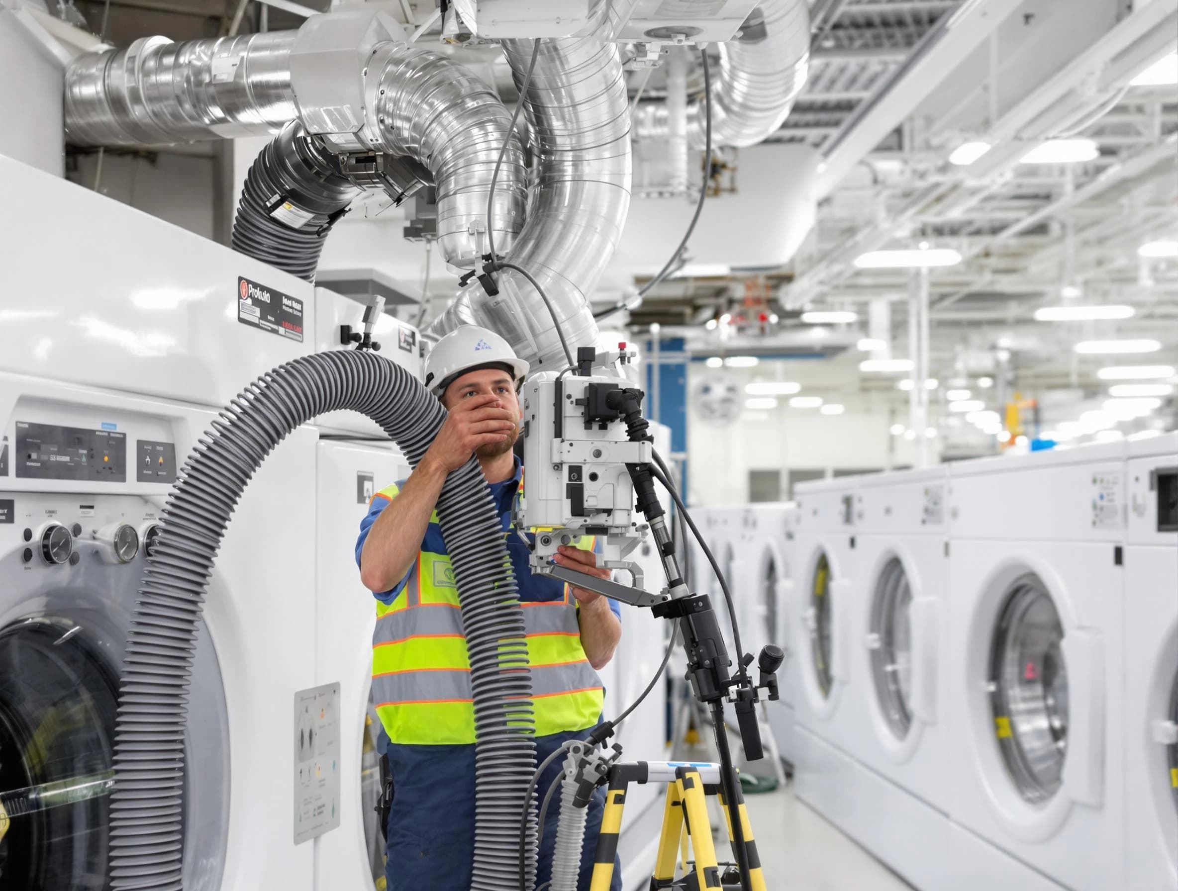Lebanon Dryer Vent Cleaning team performing commercial-grade dryer vent cleaning at a business facility in Lebanon