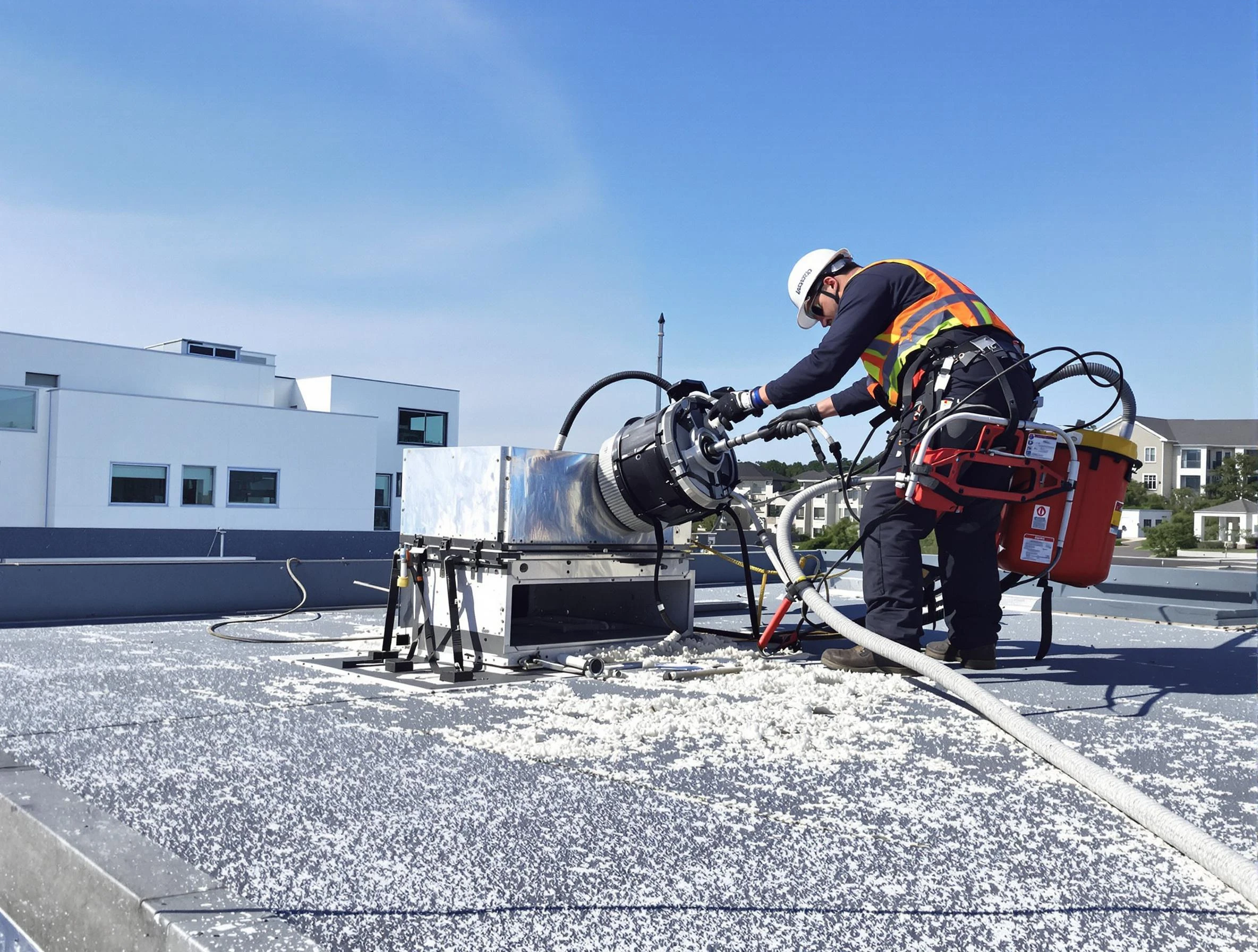 Cleaning Dryer Vent On Roof in Lebanon